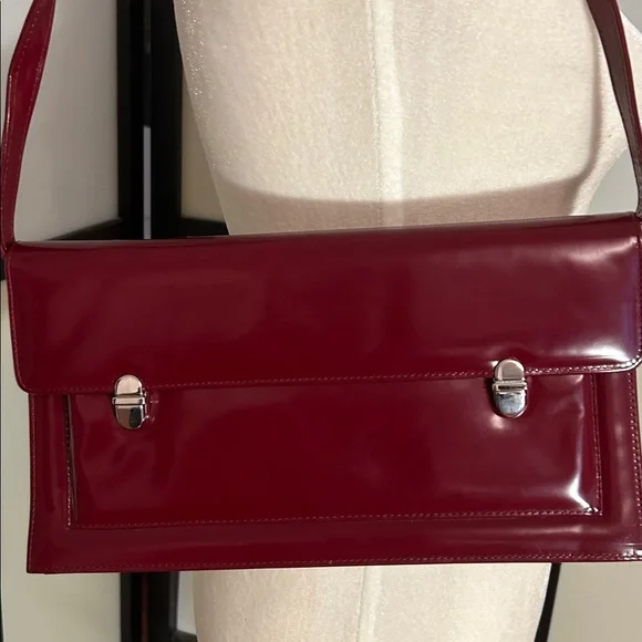 Charles Jourdan Deep Red Shoulder Bag - Picture 2 of 14